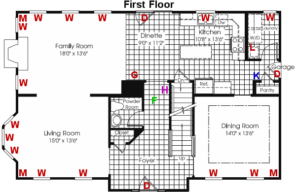 Alarm Security Wiring Plan First Floor