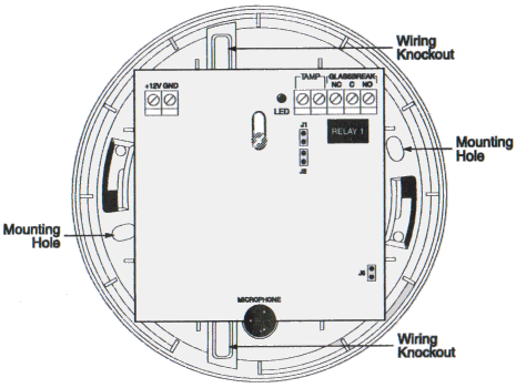 Example DSC Security System / Burglar Alarm System glass break sensor wiring 