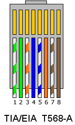 Cat5 EIA/TIA T568A Connector